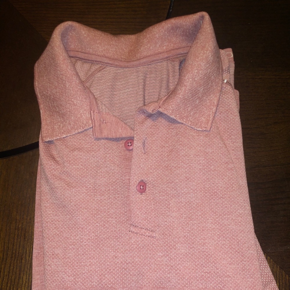 Coral lululemon polo shirt